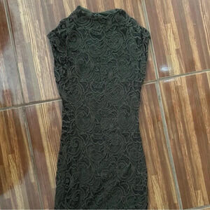 Windsor Olive green lace dress XS